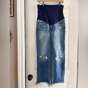 Pink Blush Maternity Classic Blue Distressed Jeans